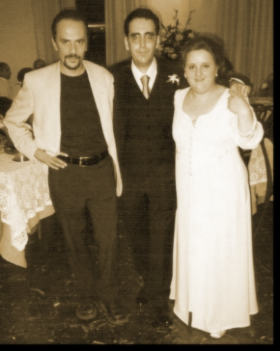 Il mio primo (ed unico) matrimonio. Maurizio Casagrande, io, mia moglie Linda (Luglio 2000)